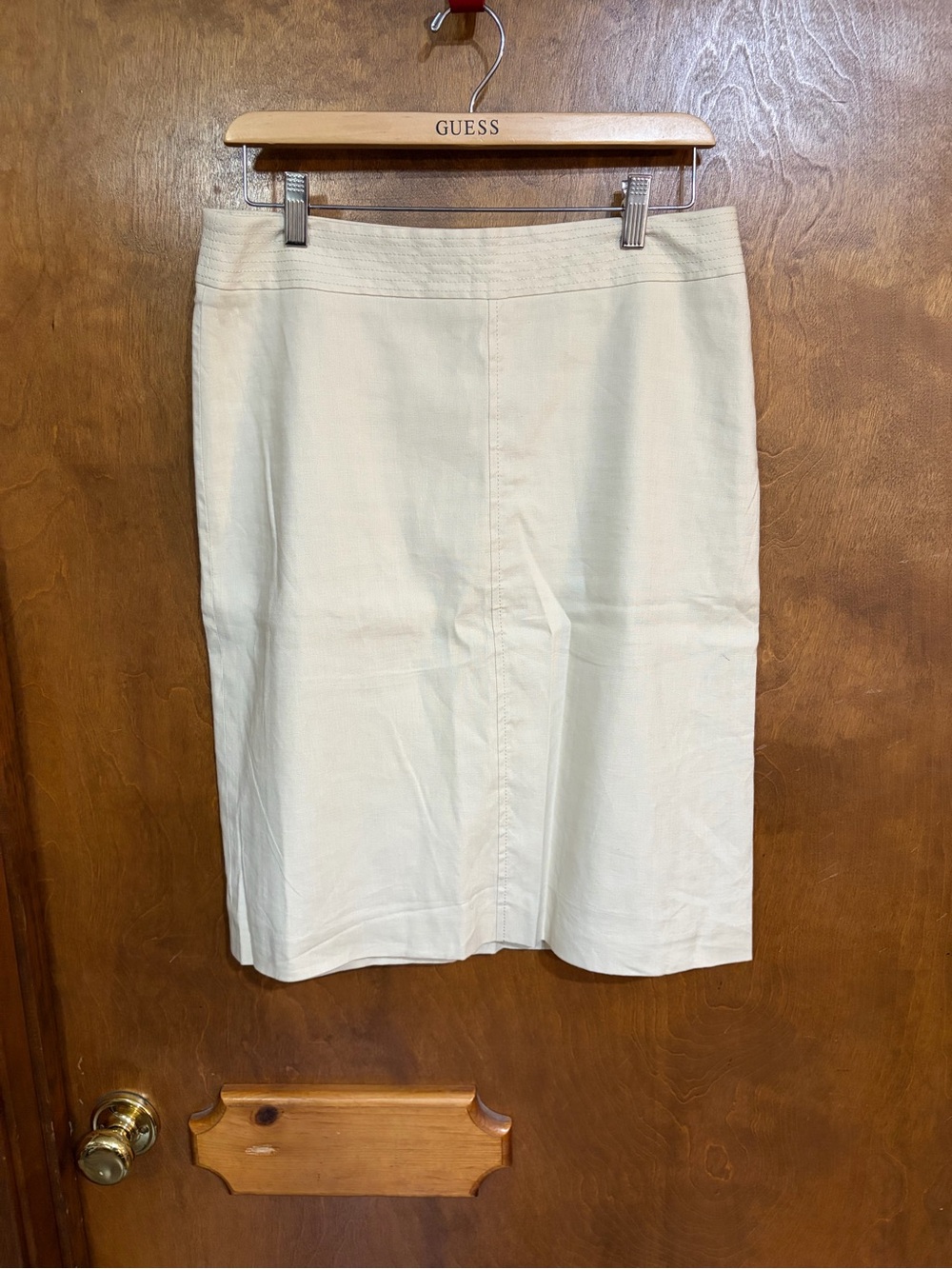Banana Republic Cream Pencil Skirt